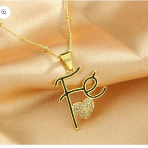 Gold Faith Pendant Necklace